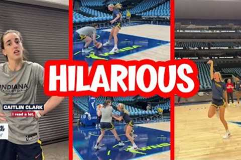 Caitlin Clark Hilariously Steals The Ball From Lexie Hull After Her Halfcourt Shot Celebration 😂