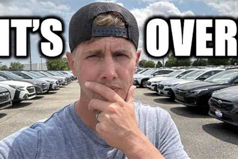 READY FOR RESET! The Car Market Bubble Set To BURST!